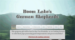 Desktop Screenshot of boomlakesgermanshepherds.com