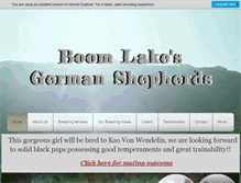 Tablet Screenshot of boomlakesgermanshepherds.com